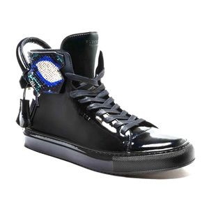 Buscemi black python 125mm New 100% authentic